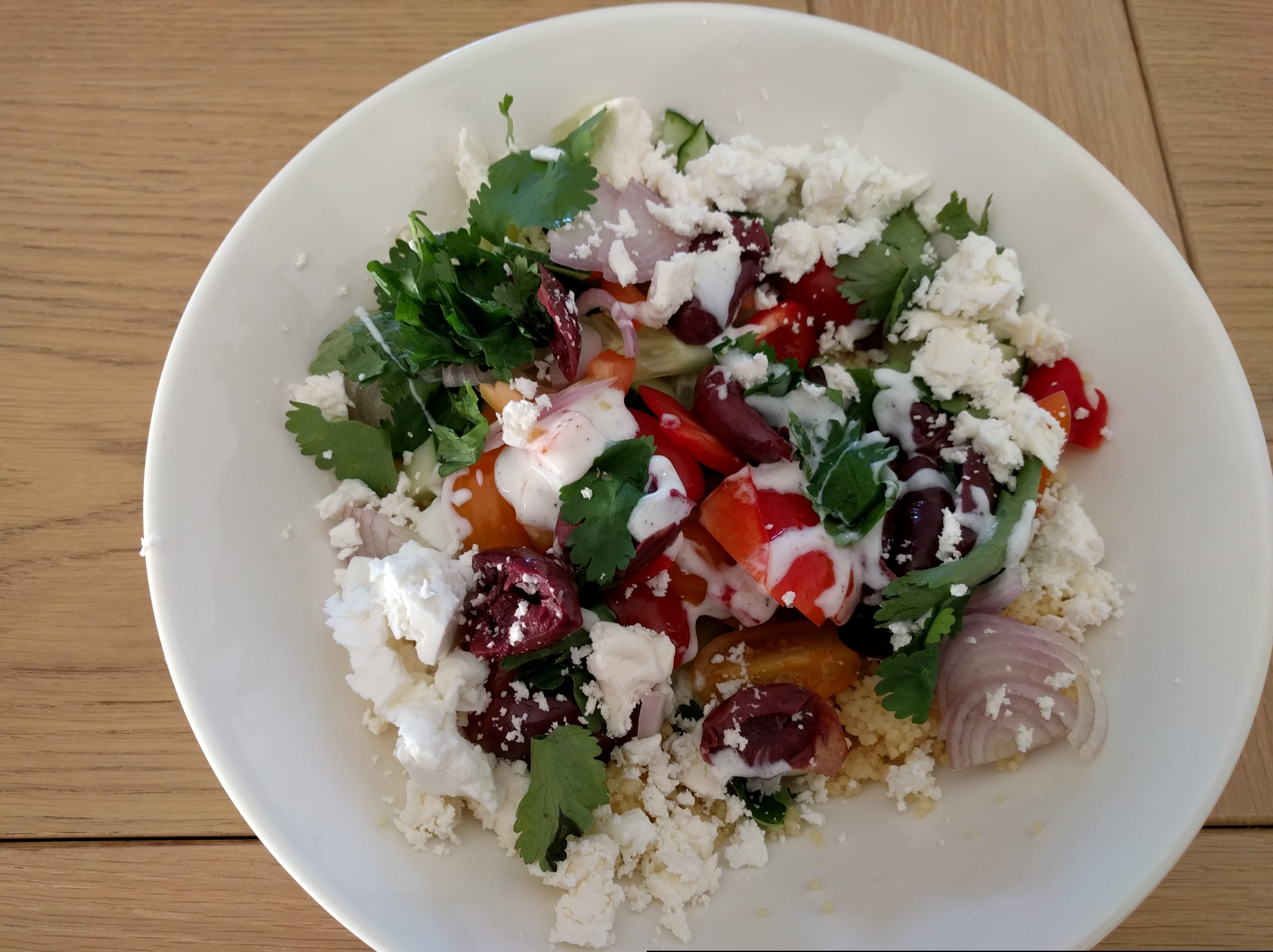 Couscous salade met yoghurtdressing